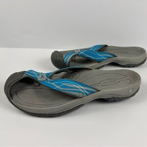 Keen Women's Gray and Blue Flip Flop Sandals